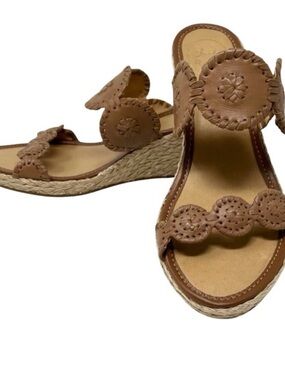 EUC Jack Rogers Wedge Sandals in Brown - Women's Casual Slide 10